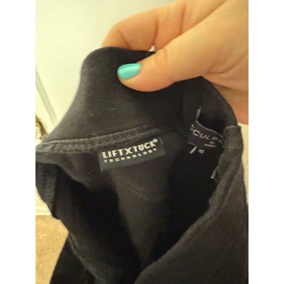 NYDJ Pull On Straight Leg High Rise Pants Sculpt-HER Lift x Tuck Black Size XL - Picture 7 of 11